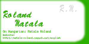 roland matala business card
